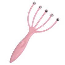 (구슬 두피마사지기 A타입-핑크) 지압 머리 마사지 볼 헤어 두피 마사지기 롤러 손 안마기 헤드 스파 브러쉬, 핑크, 1개