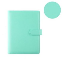 마카롱 컬러 A6A5 가죽 DIY 바인더 노트북 커버 다이어리 일정 플래너 종이 학교 문구, A6, green