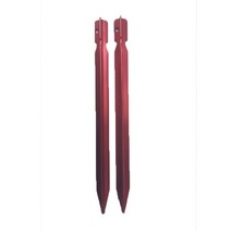 텐트폴대 방수포캠핑 텐트 로프용 알루미늄 말뚝 18cm 초경량 액세서리 야외 여행 장비, 04 red  2Pcs