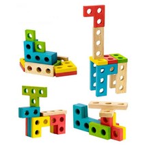 3세 영유아 3차원공간 도형블록끼우기 인과관계추론 조카선물 사고력향상