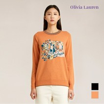 올리비아로렌 여성용 자카드 플라워 니트 VOCBLWWA111