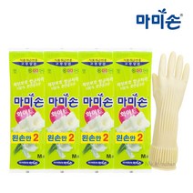마미손 고무장갑 화이트 중 왼손 5켤레, 중(M)