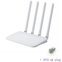 샤오미 MiJia 와이파이 라우터 4C APP 제어 RAM 80211 b/g/n 24G 300Mbps 안테나 무선 리피터 홈, 03 UK PLUG