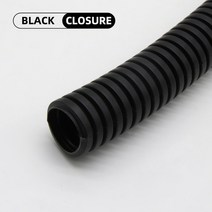 PP 절연 주름관 스레딩 호스 플라스틱 와이어 보호 슬리브 75mm345mm 1 m 5m 10m, 16.Black Closure - AD 185 x ID