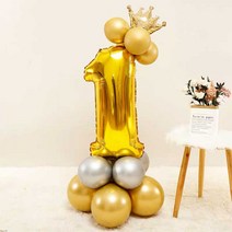 [피앤비유니티]대형숫자기둥 유광골드 파티장식, 대형풍선기둥 유광골드9