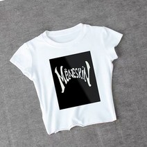 Maneskin Y2K T 셔츠 패션 여성 캐주얼 힙합 자르기 배꼽 하라주쿠 Merch 여름 Tshirt Top