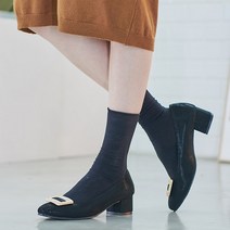 그린섬 국산 4cm 사각골드메탈 큐빅 뱀피무늬 통굽 여성 펌프스힐