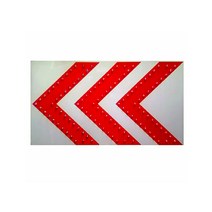 LED 점멸 세줄 갈매기 1200X600 / 표지판, 전용)11자지주(2M), 1개