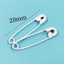 40 개 골동품 청동/흰색 안전 핀 브로치 스티치 마커 금속 바 Fasteners-28mm/31 미리메터, 한개옵션1, 02 White