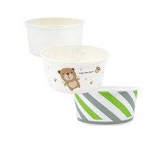 520cc 종이용기 종이그릇, 백색뚜껑, 1개, 100입