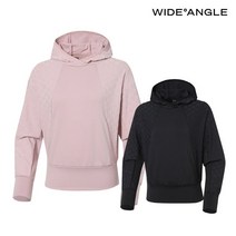 와이드앵글 여성 모노그램 JQD믹스 후드 티셔츠WWU22204
