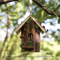 나무새집 둥지 앵무새놀이터 새장 야외둥지 원목새장 마당꾸미기 새둥지 은신처, 나무 가지 나무 껍질 새 둥지