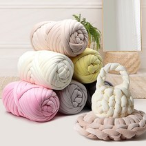 벨벳 자이언트얀 1kg 뜨개질 가방 털실 손뜨개실 빅얀, 옐로우, 본상품선택