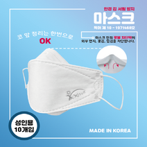 안경 김서림 방지 마스크 부직포 성인용 마스크 10매
