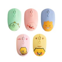 카카오프렌즈 저소음 무선마우스 1+1 춘식이 라이언 죠르디 어피치, 07. B_얼굴 라이언+C_얼굴 어피치, 색상