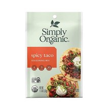 심플리 오가닉 Simply Organic 스파이시 타코 시즈닝 유기농 인증 글루텐 프리 | 32g(1.13온스) 가성비 추천 미국직구, 1