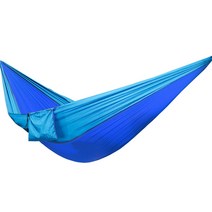아웃도어 2인용 해먹 캠핑 장비 해먹 숙소 침실 낙하산 니즈방 캐주얼 매트 그네, 블루계열