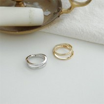 다잇템 여자 꼬임 금색 코디 은색 반지 (8489987)