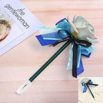 좋은마켓 장미 블루 볼펜 홍보용볼펜 신기한볼펜