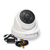 국산 HD 실내적외선 CCTV 돔카메라 TVI출력 전원아답타+케이블 세트, 50M