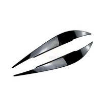 루프탑텐트 하드탑 전방 헤드라이트 눈꺼풀 눈썹 트림 BMW 4 시리즈 F32 F33 F36 2014-2020 2x, Black