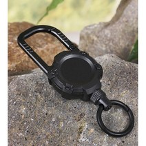 카라비너 핀온릴 마그네틱 와이어 원터치 내장 자석 낚시 등산 멀티, 블랙
