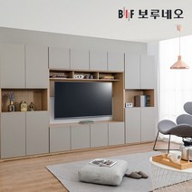 보루네오 리브로 월플렉스 거실장 티비 다이 책장 TV장 수납장 세트, 01.1600월플렉스, 그레이