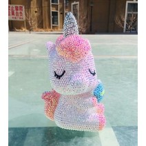 디즈니 유니콘 diy diamond painting piggy bank rhinestone ornament desk home decor new year gift for childr, 02