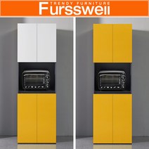 퍼스웰 속깊은광폭 컬러모듈 주방수납장 렌지대(HA_043), 상 화이트-하 핑크