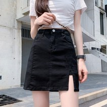 라라선데이 여성용 데님 청치마 미니 스커트