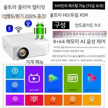 빔프로젝터 드라마 영화 블루투스 가정용 침대 홈 인테리어, 공식 표준, D