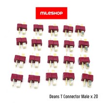 딘스잭 T플러그 Deans Connector T Plug, 수-20개(Male x 20pcs), 1개