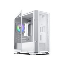 베트루 M03 컴팩트 컴퓨터 케이스 마이크로 ATX 미니 ITX 올 핑크 게이밍 PC 케이스 후면 120mm 주소 가능 RGB 팬 사전 설치 도어 개구부 강화 유리 측면 패널 전면, M03_White, 1개