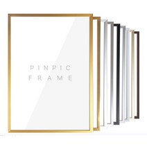 알루미늄 액자 A2 (420x594mm) 사이즈 프레임 11종 벽걸이 전용 액자, 무광로즈브라운