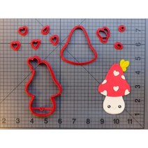 김펀칭기 김펀치 야채 시리즈 귀여운 버섯 집 모양 스팀 빵 쿠키 커터 케이크 퐁당 장식 금형 3D 인쇄 PLA, 21 N3913 cute 4inch