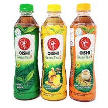 [루츠팜] 태국 오이시 그린티 380ml oishi green tea 녹차 음료, 1개