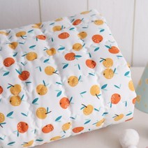 [원단쟁이] 인견누빔원단 여름철 옷 블랭킷 이불원단 무형광 제주귤 E25