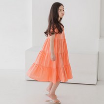 몰리 아동 주니어 여아 롱 캉캉 반팔 원피스