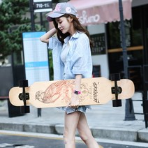 리틀 롱보드 초보자 성인 남녀 쌍끌이 댄스보드 성인 사륜 킥보드, 작은 악마 블랙 버드, 1 Sets/Box