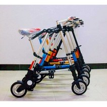 미니 접이식 자전거 완전 폴딩 휴대용, 8인치(파란색)