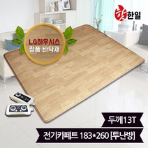 핫한일 LG하우시스 뉴청맥 전기장판 전기카페트 13T(183x260)_투난방, LG하우시스 13T(183x260)_투난방