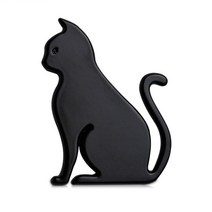 랩핑 데칼 패션 금속 자동차 고양이 접착 배지 엠블럼 스티커 범용 모토 자전거 스타일링 개, 01 Black
