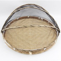 55cm 대나무 덮개채반 건조망 소쿠리 건조대 광주리 채반