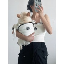강아지 비옷 우산 대형견 우비 다이소 애견 애완동물 친자복 개 프렌치 두 몰타 서스펜더 스커트 드레스 순수한 정욕 스타일 작은 향기로운, [04] 흰색 튜브탑을 입은 강아지, [09] 2XL(프랑스 Dou 버전은 일반적으로 약 2