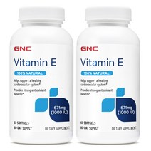 GNC 비타민 E 1000 IU 소프트겔 60개입 2팩