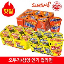 삼양 진라면 매운맛 순한맛 맛있는 컵라면 6입 1박스, 진라면컵6입(매운맛)