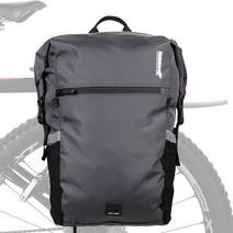 라이노워크 자전거 짐받이 가방 24L 패니어 백팩 X20601, 그레이, 1개