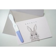 바오팝 토끼띠 임밍아웃 카드 이벤트 남편 부모님, 까꿍! 토끼탈 쓴 아가, 자유 Version