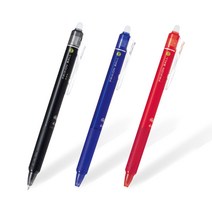 파이롯트 프릭션 지워지는 볼펜 0.5mm, 블루, 3개