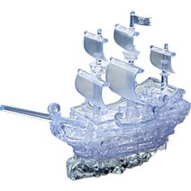 3D입체퍼즐 - 해적선(투명색) (크리스탈퍼즐) 건축물 3d퍼즐 플라스틱퍼즐, 단품